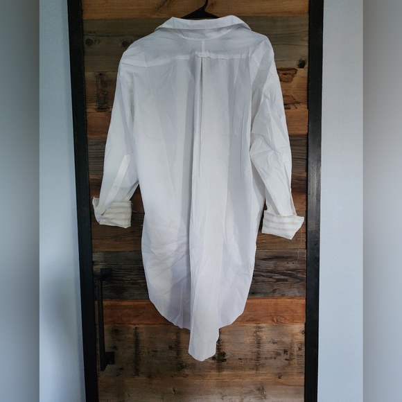 NWT Anthropologie Beautiful White Long Button Up - Picture 2 of 8